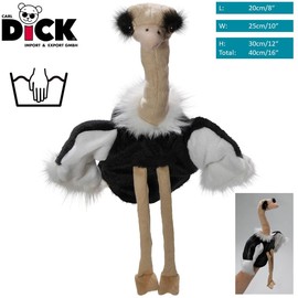 Carl Dick Ostrich Hand Puppet, 15inches, 40cm total size, Plush Toy, Soft Toy 3462