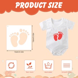 OOTSR Pack of 22 Baby Theme Stencils, Drawing Stencils Template for Baby Shower, Stencil Stencils for Painting for Onesies, Bibs, Shirts Decoration