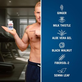 The Cleaner Detox, 52 Capsules, Powerful 7-Day Men Formula, Complete Cleansing Formula for Men, Support Digestive Health