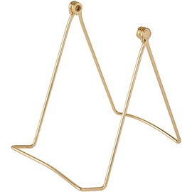 Bard's Folding Gold-toned Wire Easel Stand, 6" H x 4" W x 4.75" D, Pack of 2