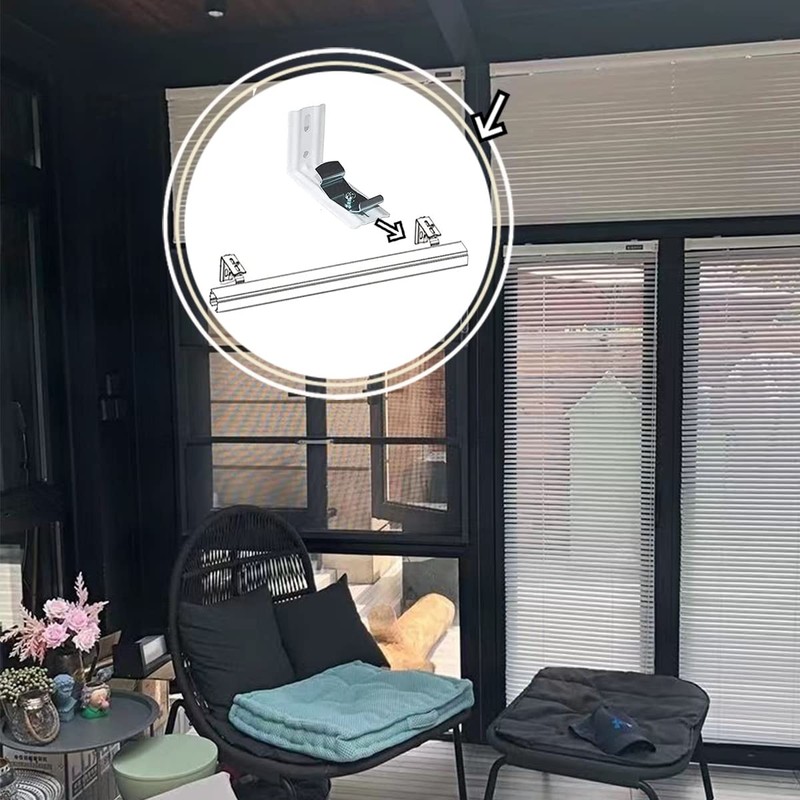 Vertical Blind L- Shaped Bracket 8pcs 3inch Blinds Curtain Track