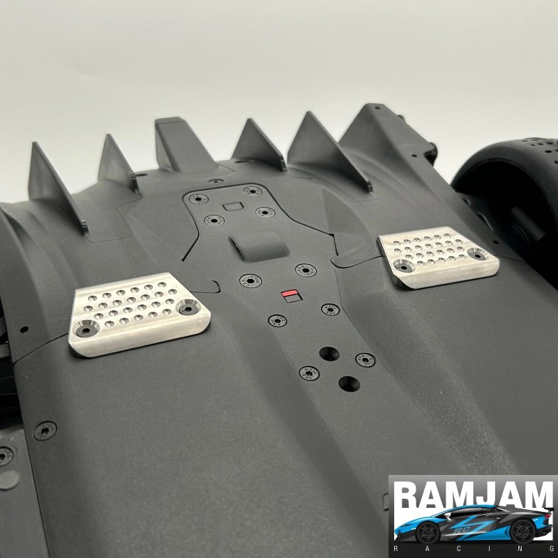 RamJam Racing Arrma Infraction 6s Titanium Rear Skid Plate Set