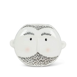 Abbott Collection 27-BRO-260 Small Bearded Man Vase, 4 inches high, White