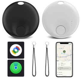2025 New Bluetooth GPS Tracker Tags [Apple MFi Certified] – Compatible with Apple Find My & Google Find My Device, 2 Pack Smart Location Trackers for Keys, Wallet, Luggage, Pets, Kids, Bikes