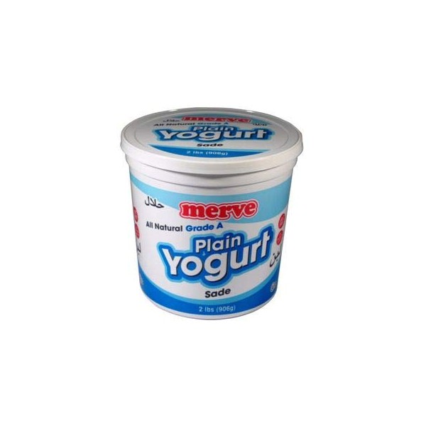 Merve Plain Turkish Yogurt (Greek Yoghurt) 2lb (2 pack) Total 4lb