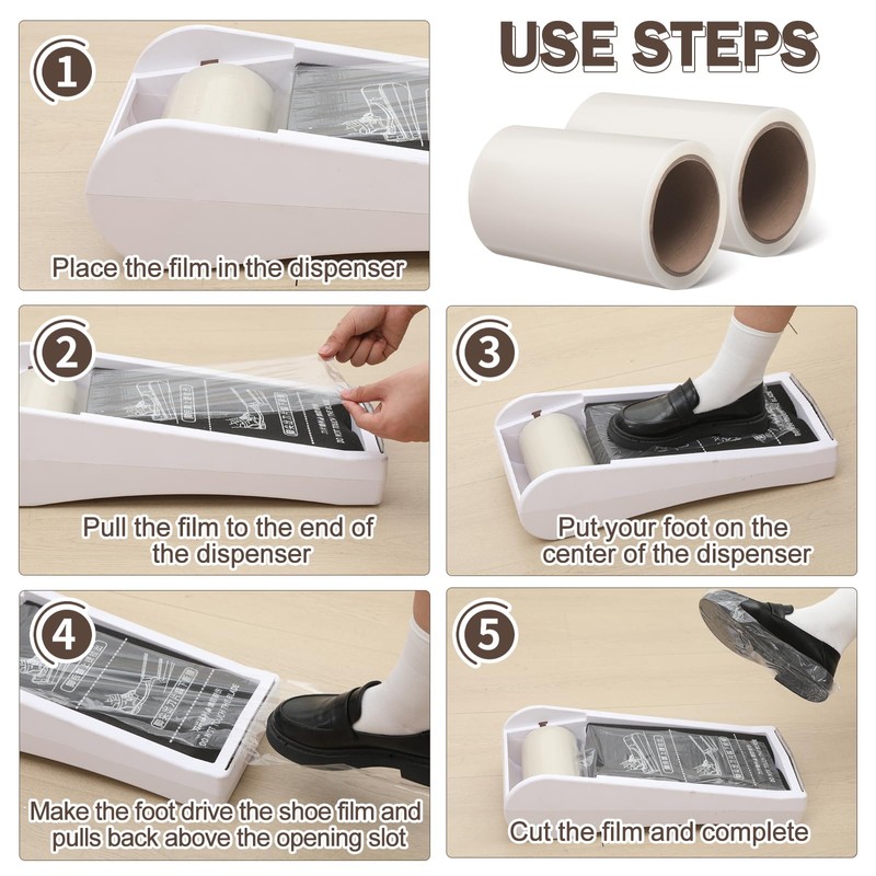 Maitys 2 Pack Floor Protection Film Refill Rolls for Shoe