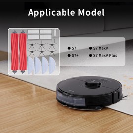 18Pack S7 Replacement Parts Compatible with Roborock S7 S7+ S7 MaxV, S7 MaxV Plus T7S T7 Plus T7S Plus Robot Vacuum, 2 Roller Brush, 4 Filter, 6 Side Brush, 4 Mop Cloth and 2 Installation Tools