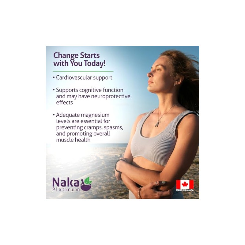 NAKA Platinum Liposomal Magnesium Bisglycinate, 250mg PURE, Superior Absorption, Made