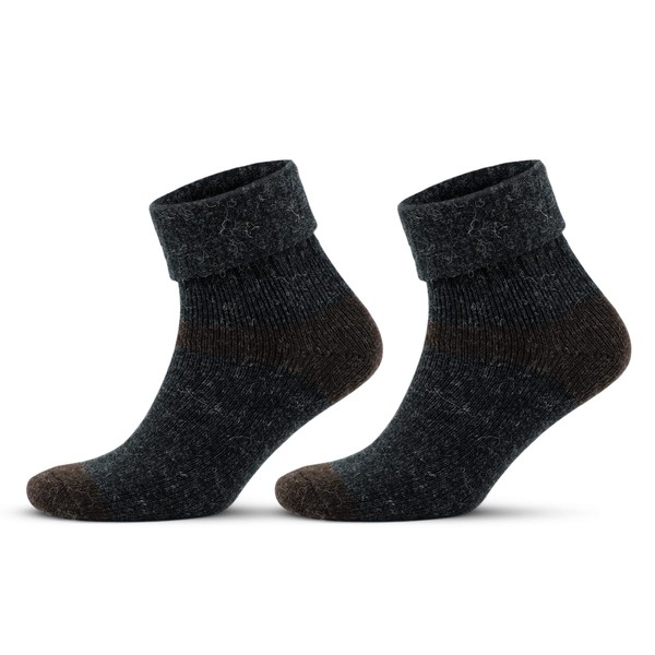 GoWith 2 Pairs Alpaca Wool Socks for Men/Women, Norwegian Warm