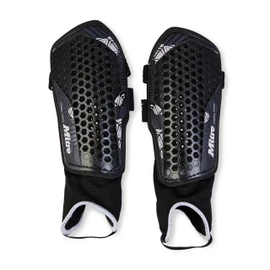 Mitre Aircell Football Ankle Protection Shin Pads | Extremely Breathable | Lightweight Shin Guard, Black/White, XS