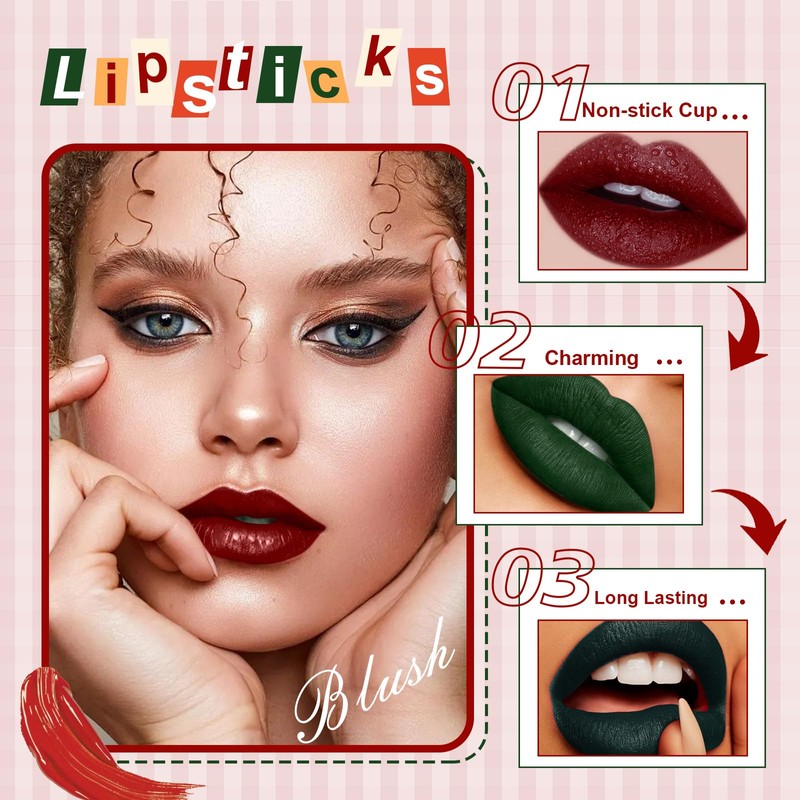 Desing Wish Set of 3 Lipstick Set, Lip Gloss, 24