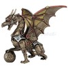 Unicorn Studio Steampunk Mechanical Gear Dragon Sitting Holding Sphere Statue