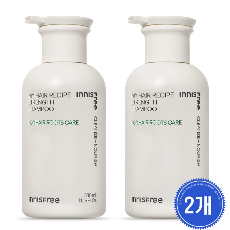 Innisfree 이니스프리 마이 헤어 레시피 스트렝스 샴푸330ml 2개 Innisfree My