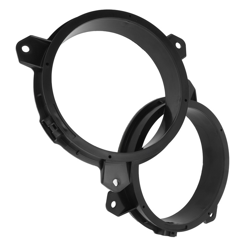 1 Pair 6.5in Door Speaker Spacer Wire Harness Kit Black