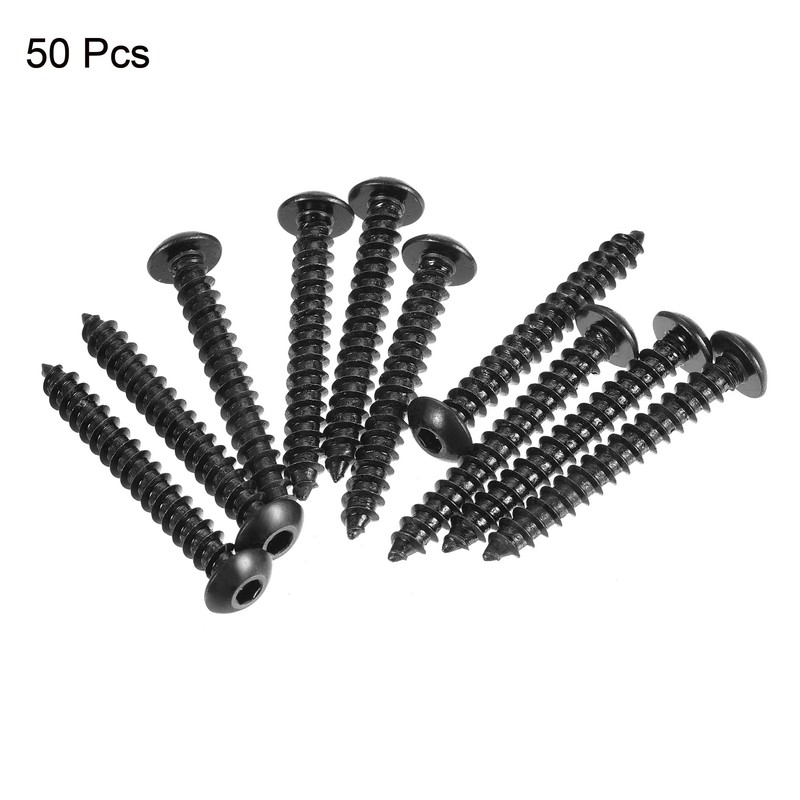 sourcing map Hex Socket Self Tapping Screws, M5 x 40mm