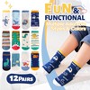ANTSANG Baby Girls Boys Toddlers Kids Grips Socks Crew Cotton
