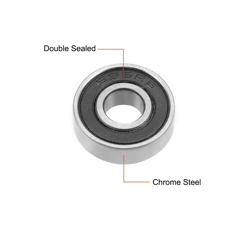 sourcing map 695-2RS Ball Bearings 5 x 13 x 4