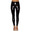 NewL Women Mirror Faux Patent Leather Leggings Wet Look Reflective