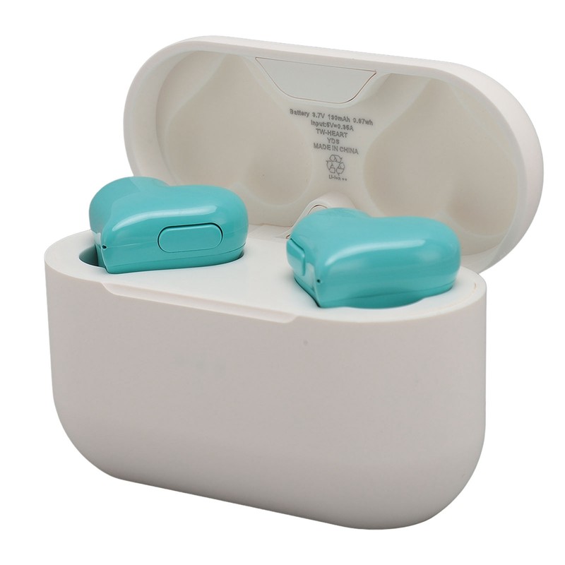 Heart Shaped Wireless Earbuds HIFI Stereo Sound Waterproof Bluetooth 5.3