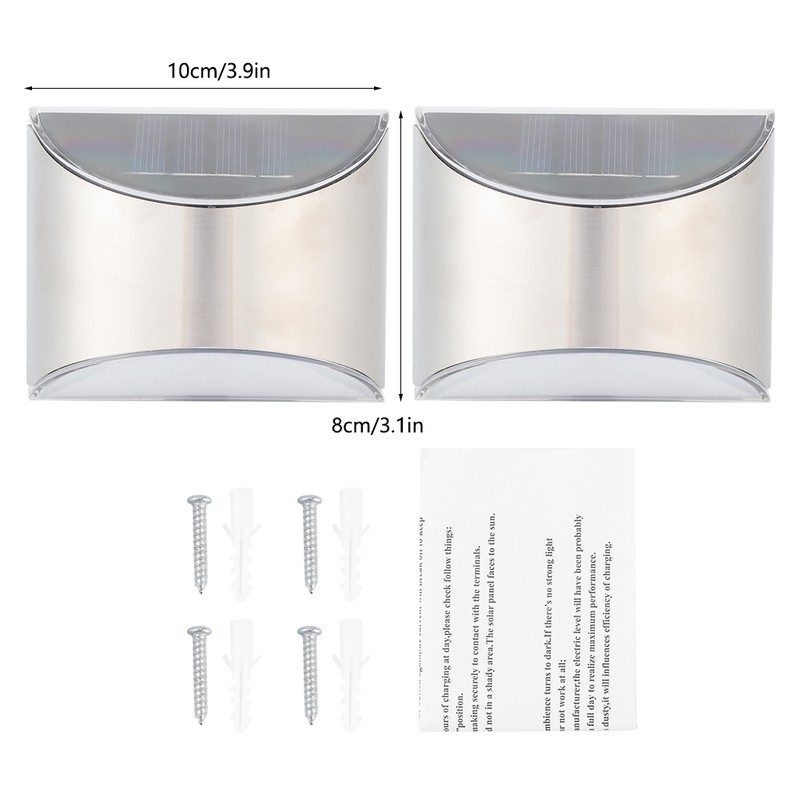 Stainless Steel Solar Fence Security Lights LightControl Step Wall Lamp