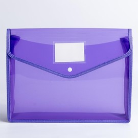 b Organizador de documentos con botón, bolsa de documentos transparente impermeable, carpeta de archivos ampliable con letra A4 para organización de  