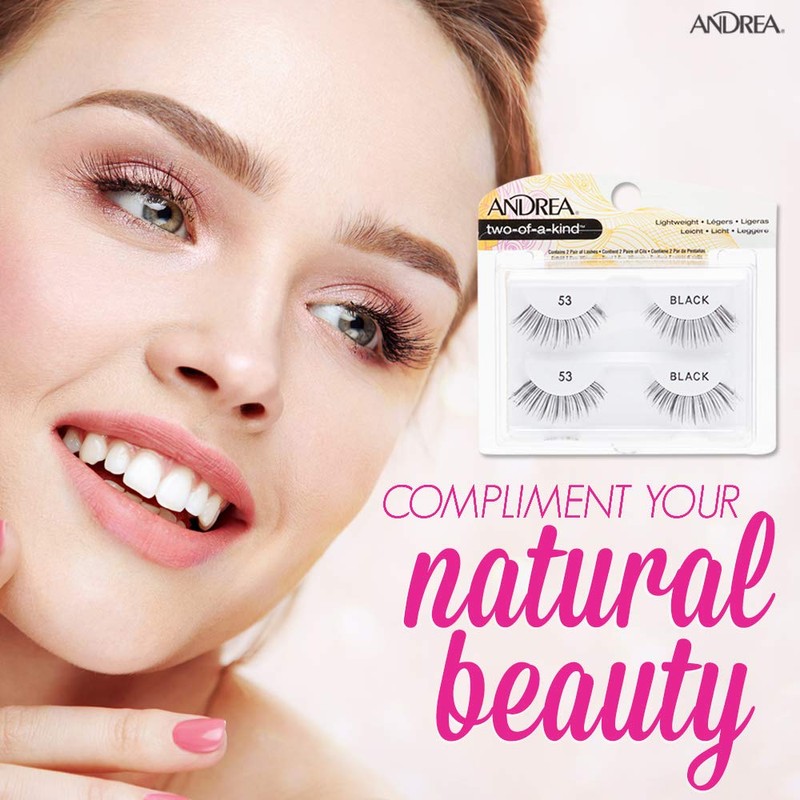 Andrea Two of a Kind Face Eyelashes 53 - Black