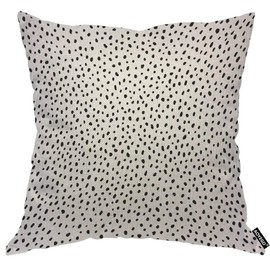 AOYEGO Polka Dot Throw Pillow Cover Irregular Spot Random Scatter Simple Structure Doodle Chaotic Art Pillow Case 18x18 Inch Decorative Men Women Room Cushion Cover for Home Couch Bed