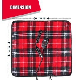 ZONETECH Red and White Warming Pad, Warms on Cold Weather, Perfect Sizing for Pets