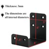Heavy Duty Mantel Brackets，Floating Shelf Fireplace Bracket，U-Shaped Beam-Style Mantel Support(2
