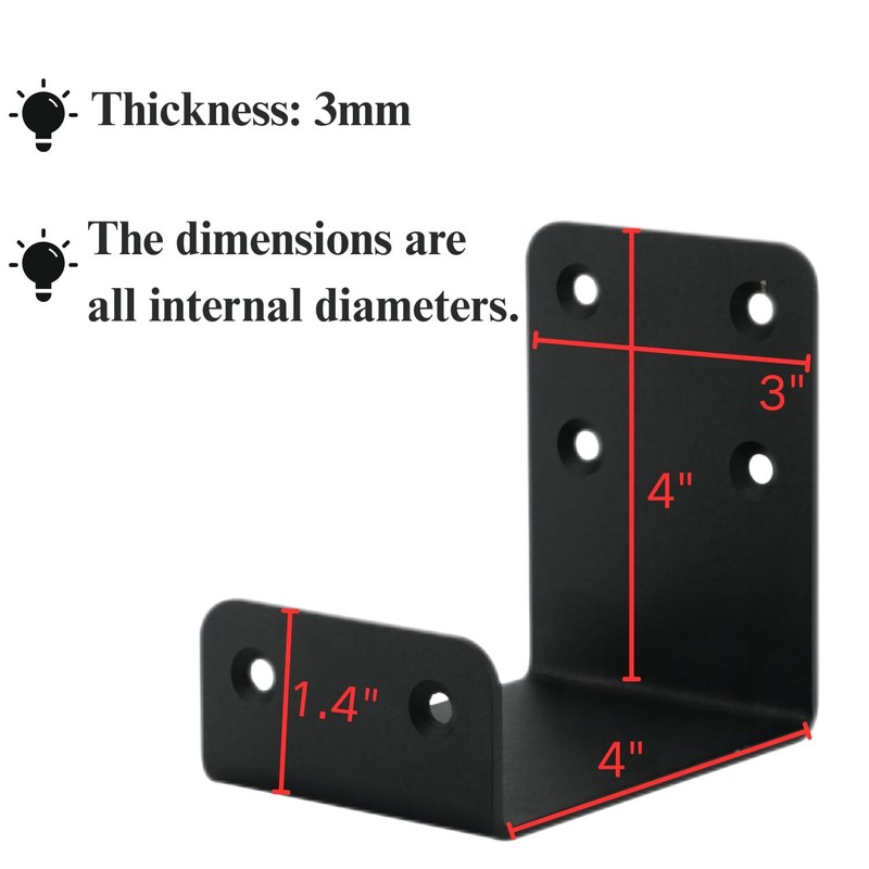 Heavy Duty Mantel Brackets，Floating Shelf Fireplace Bracket，U-Shaped Beam-Style Mantel Support(2