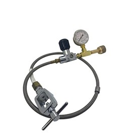 Deluxe Oxygen Transfill Hose Adaptor with valve and bleed CGA540 CGA870 Aviation Veterinary Medical