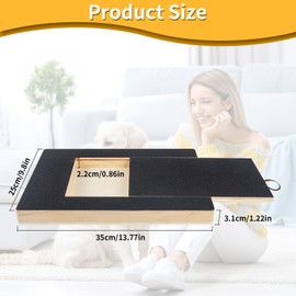 PURASKER Dog Scratching Board, Claw Grinder for Dogs, Scratching Board for Dogs with Storage Box, Includes Two Sheets of Sandpaper for Replacing