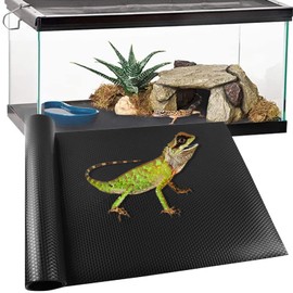 starfa lab 1PCS 18"X79" Black Thicker Mat,Reptile Carpet,Reptile Substrate Mat Terrarium Carpet,Reptile Tank Accessories for Bearded Dragon,Leopard Gecko,Lizard,Tortoise