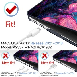 MEEgoodo for MacBook Air 13 inch Case 2021 2020 2019 2018 Released A2337 M1 A2179 A1932 with Touch ID, Plastic Hard Shell & Keyboard Cover Compatible with MacBook Air Case 13.3, Fantasy Forest