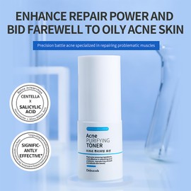 DEleventh Korean Brand Skin Purifying Toner 30ml/Formulated with Salicylic Acid and Botanical Extracts, Increases Skin Transparency, Soothes Skin, Eliminates Clogged Pores, Controls Oil, Keeps Skin