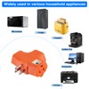 3 Outlet Wall Adapter T-Shaped, UL Listed 3 Prong Grounded