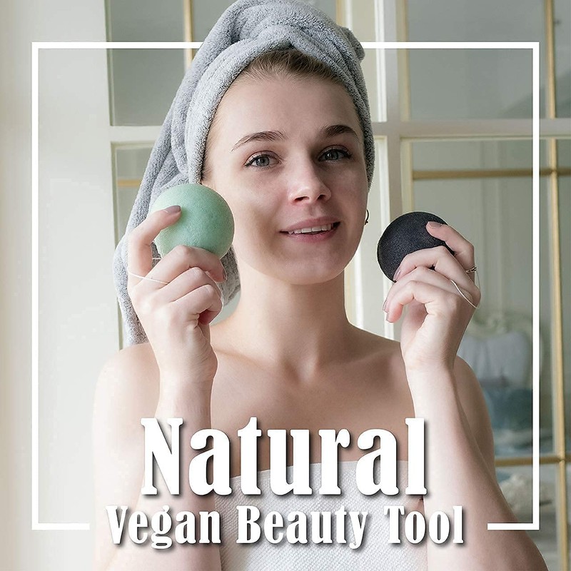 myHomeBody Natural Konjac Facial Sponges - for Gentle Face Cleansing