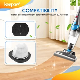 KEEPOW 2030 Vacuum Filters Fit for Bissell Featherweight Vacuum 2030, 2030L, 20303, 20306, 20307, 20309, 2030H, 2030V, 2030X, 2030Z (4+4)