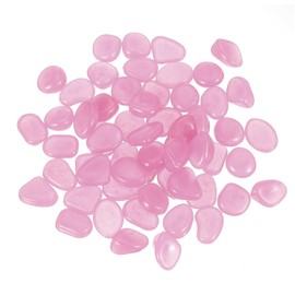 PATIKIL Glowing Stones, 100 Pcs Glow in the Dark Rocks for Indoor Outdoor Fish Tank Decorations Garden Yard Landscaping Gifts for Friends, Light Purple