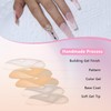 MOTIBACK 12pcs Press on Nails,Long Square False Nails with White