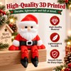 15 Pack Mini Santa Figurines, Christmas Decorations with Movable Legs