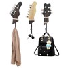 3pcs Wall Hooks Decorative 25kg Load Guitar Shape Environmental Resin