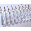 H&D 15pcs Large Clear Crystal Chandelier 60mm Icicle U-Drop Prisms