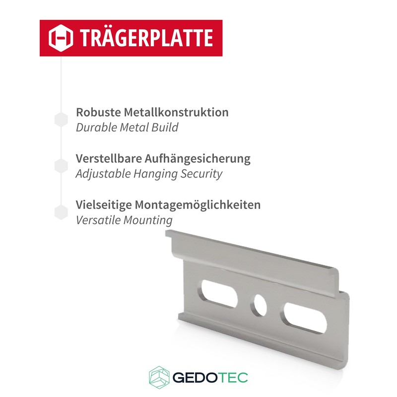 Gedotec Support Plate Galvanised Steel | Pack of 10 -