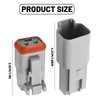 Hoypeyfiy 2Pcs 2 Pin Multi Plug Waterproof Connector Kit, Gray