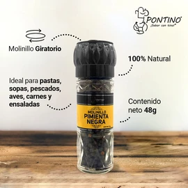 Pontino Pimienta Negra Entera, 48 g