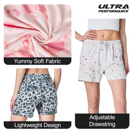 Women's 3 Pack Boxer Pajama Shorts Womens Sleep Lounge Short’s, Casual Yummy PJ Short for Women (Avail in Plus Size)