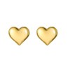 SweYone Gold Chunk Thick Heart Stud Earrings for Women, 18K