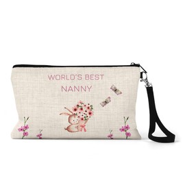 Worlds Best Nanny Gifts, Nanny Gift, Nanny Makeup Bag, Gift for Nan, Nanny Birthday Gift, Best Nanny Ever, Gift for Nan (World's Best Nanny)