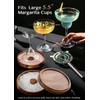 Nucookery 3-Tier Wood Bar Glass Rimmer, 5.6" Margarita Salt Rimmer